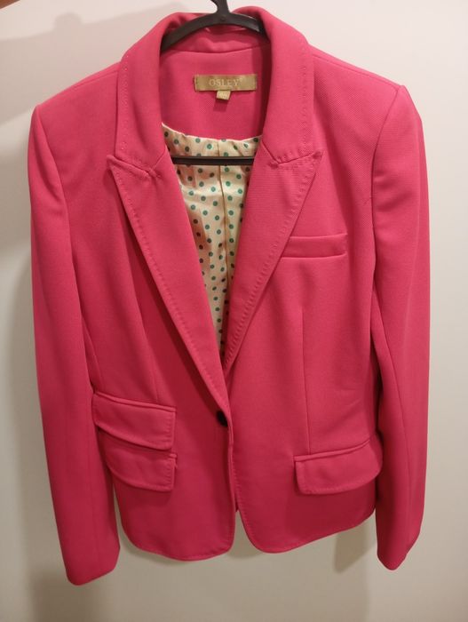 Blazer rosa Texturado com Cotoveleiras - Marca Osley (Tam. 40)