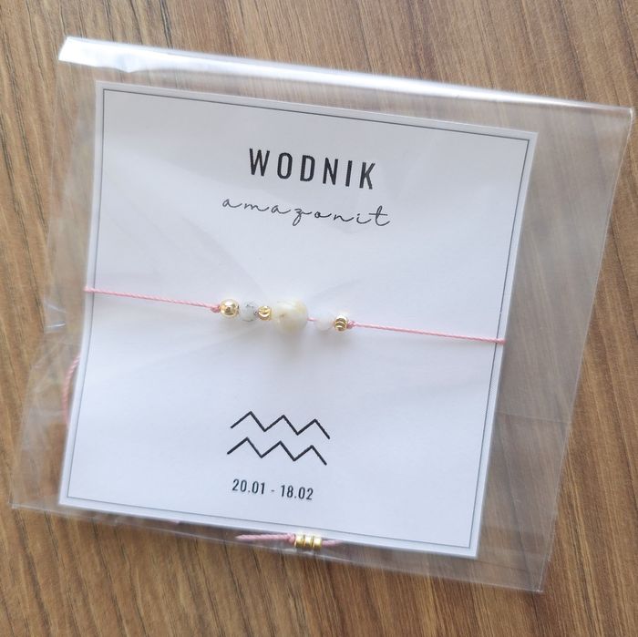 Bransoletka zodiak amazonit Wodnik