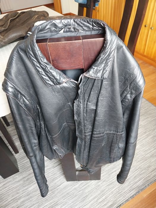 Casaco homem em couro preto64550206706049120