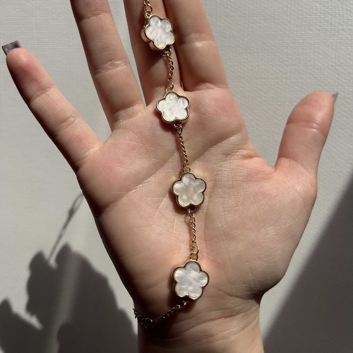 Pulseira com Flor e Pérola