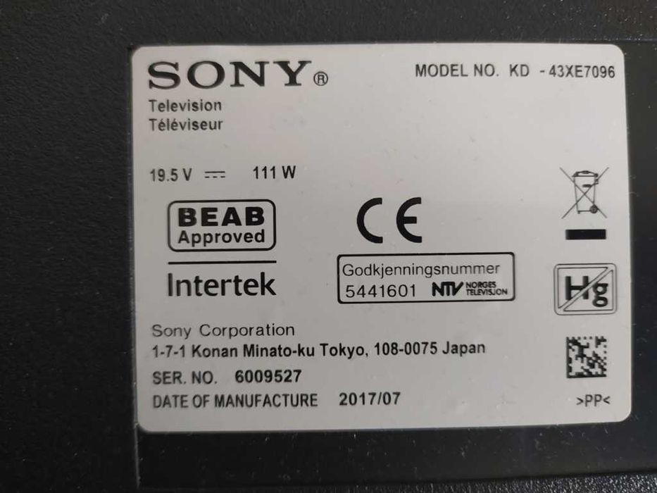 SONY KD-43XE7096 KD-49XE7096 a_218_708_03b main board sony