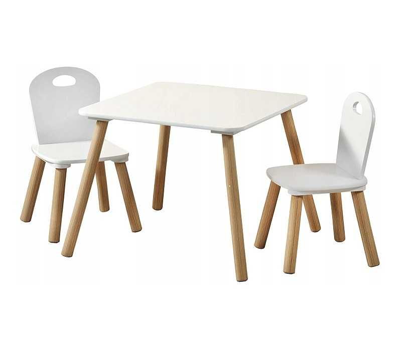NOWY Stolik dla dzieci + 2 krzesła Kesper zestaw mebli biały