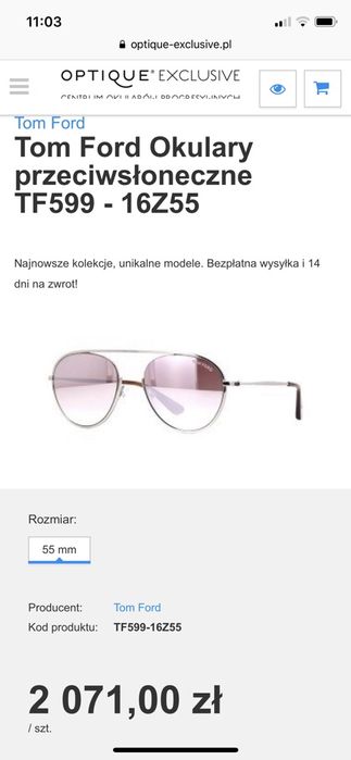 Okulary Tom Ford