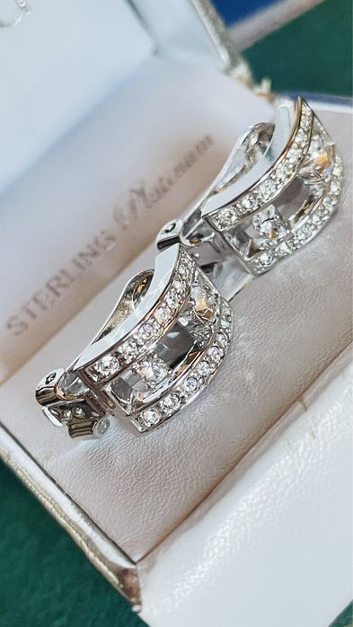 Кліпси CRISLU (USA) зі стразами Swarovski