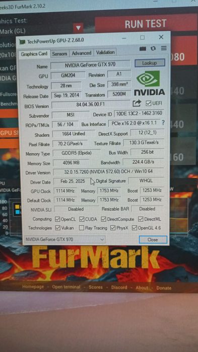 Відеокарта GTX 970 MSI Gaming 4Gb GDDR5 256 bit