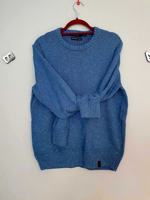 Reserved Sweter Niebieski Nakrapiany Melanż