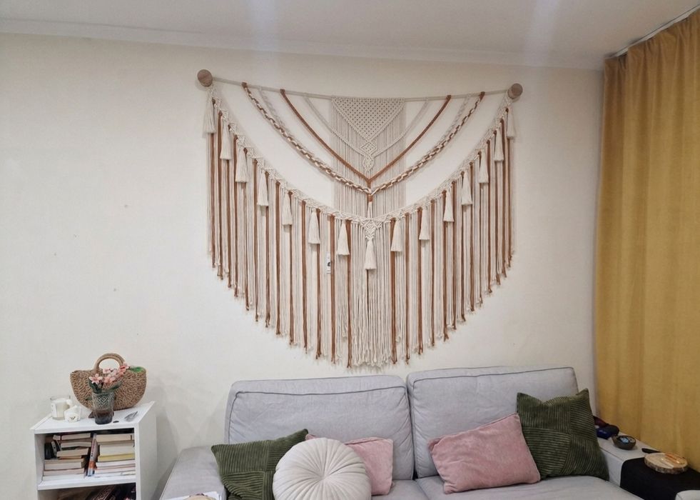 Painel Macramé Grande - Boho Chique (165 x 150)
