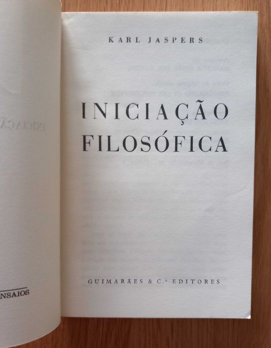 Iniciação Filosófica - Karl Jaspers (portes grátis)