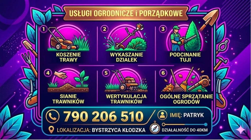 Pielęgnacja Ogrodów (koszenie trawy, wykaszanie działek, sprzątanie)