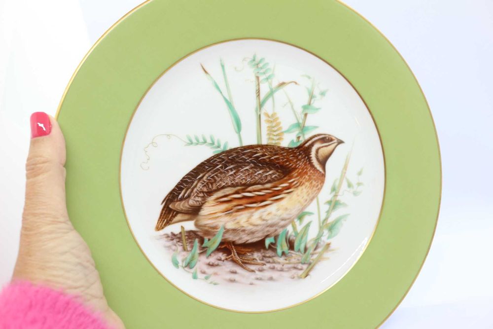 Prato Coleção Aves de Caça Nº 7 Codorniz Edição Limitada 1986/87