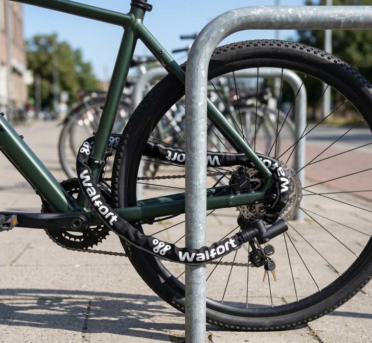 Zapięcie Rowerowe STAL Mocne Łańcuch Do Roweru Hulajnogi 120cm 2x Klucze Wytrzymałe Czarne