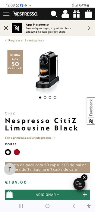Nespresso DeLonghi CitiZ Limousine Black