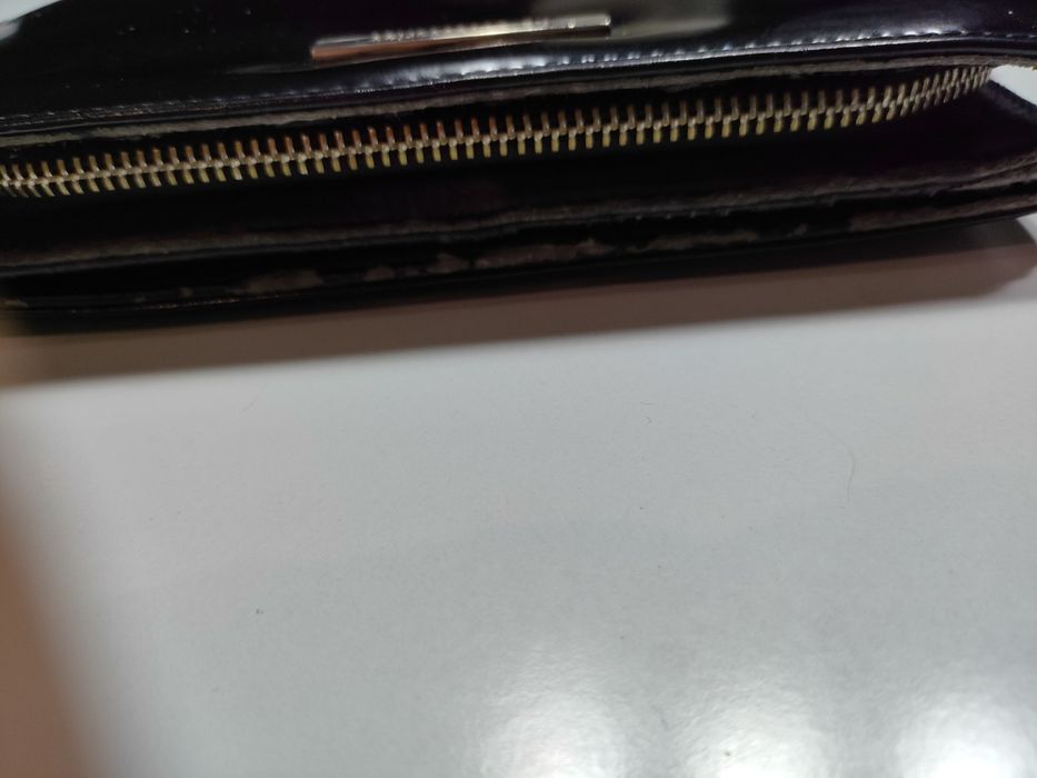 Portfel damski czarny błyszczący duży