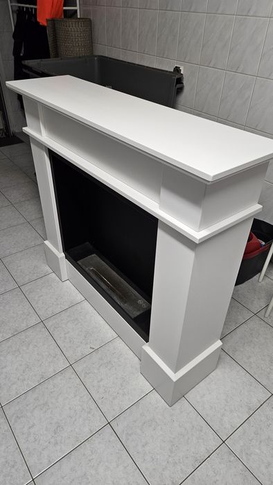 Biokominek biały wolnostojący - kominek