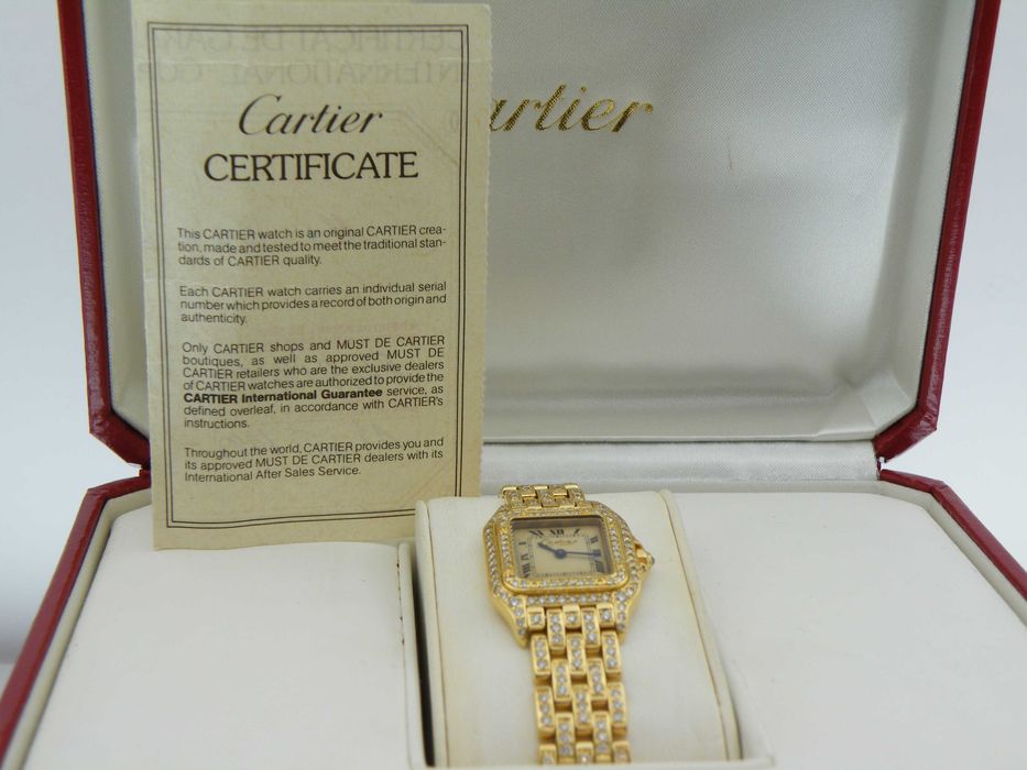 CARTIER Panthere Full Diamonds w 18k Złocie Komplet