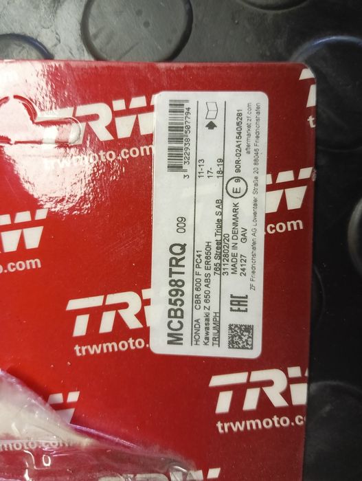 Klocki hamulcowe Honda CBR 600