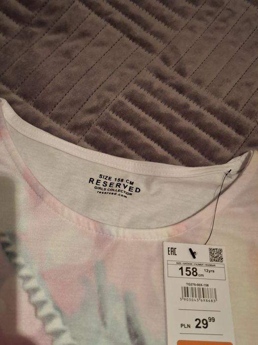 Nowy t-shirt koszulka dziewczęca Reserved r. 158 cm 12 lat