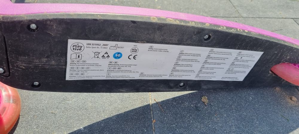 Hulajnoga trzykołowa koszyczek kółka led J. Mini micro