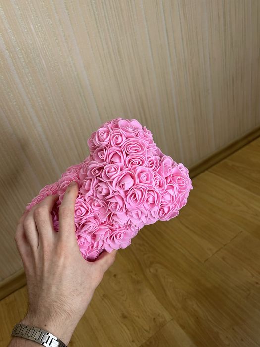 Ведмедик з троянд (Rose Bear) подарунок 14 лютого для дівчини квіти