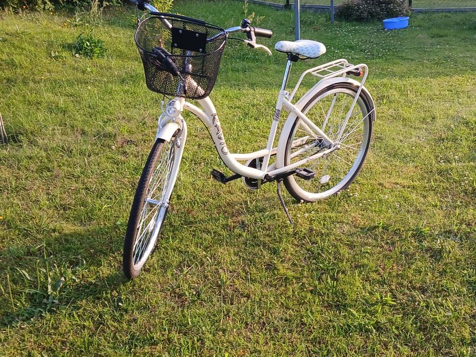 Rower damski z koszykiem