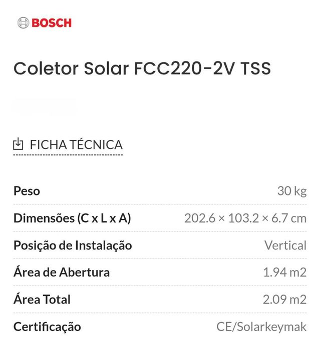 colector solar Bosch