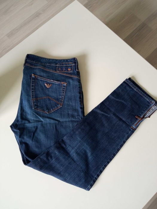 AJ Armani Jeans ekstra spodnie jeans r 33 pas 92-96cm
