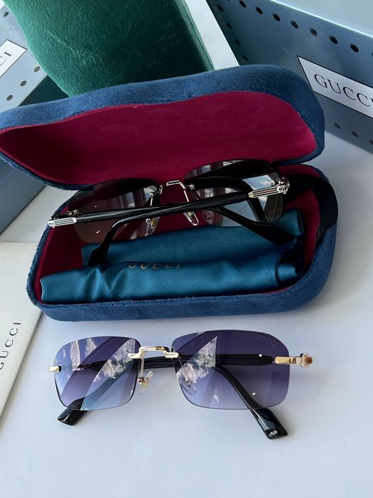 Gucci гуччі окуляри чорні коричневі чоловічі жіночі унісекс прямокутні