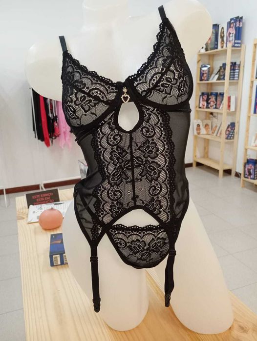 CORPETE E TANGA CR-3641 PRETO - TAMANHO : 36 S CHILIROSE