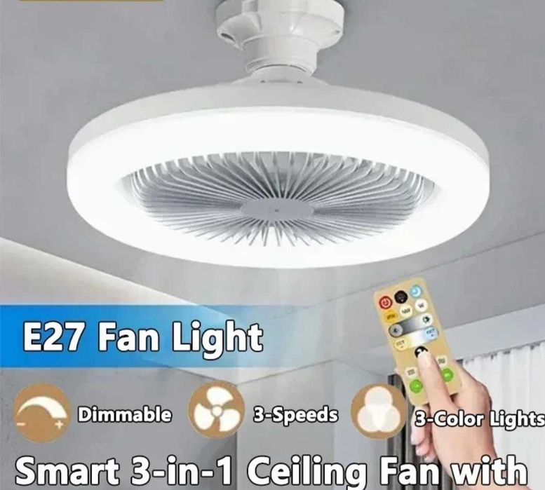 Для спальни лампа - вентилятор+ пульт