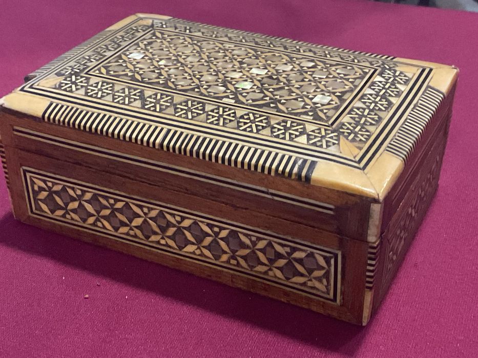 Caixa moorish mosaic madre pérola 12x08x05 cm