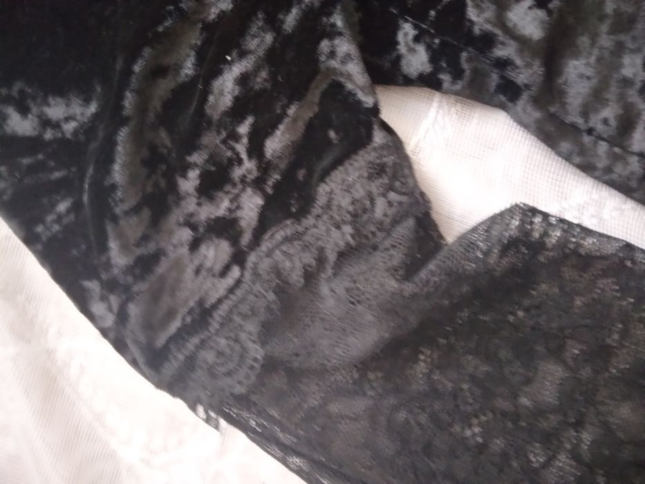 Nowe bolerko gotyckie wdzianko welurowe z koronką