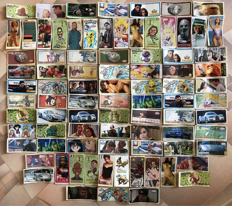 Вкладыши-наклейки 90-х 85 шт,цена указана за все