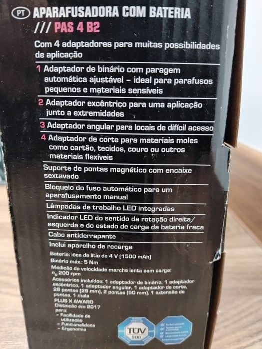 Aparafusadora Parkside de Bateria 4 V