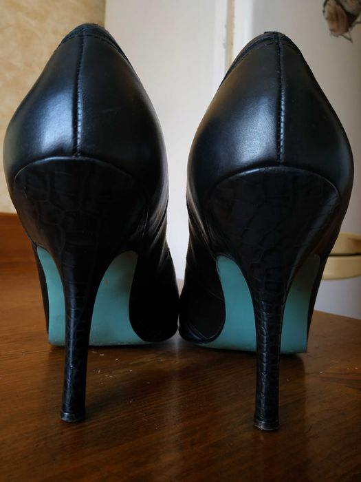 Туфлі-човники шкіряні чорні на шпильці FAITH 41 розмір 26,5см Бразилія