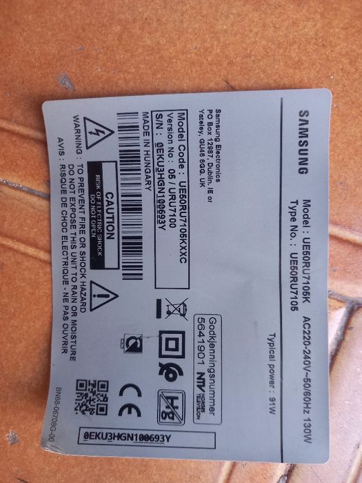 Placa principal com fonte de alimentação  samsung tv