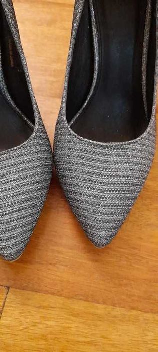 Sapato Tacão Prateado