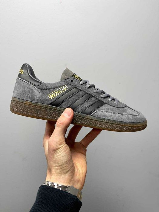 Мужские кроссовки Adidas Spezial Grey Black Brown. Размеры 40-45