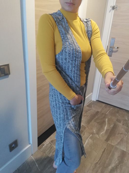 Długi sweter Premium M 38 kardigan kamizelka