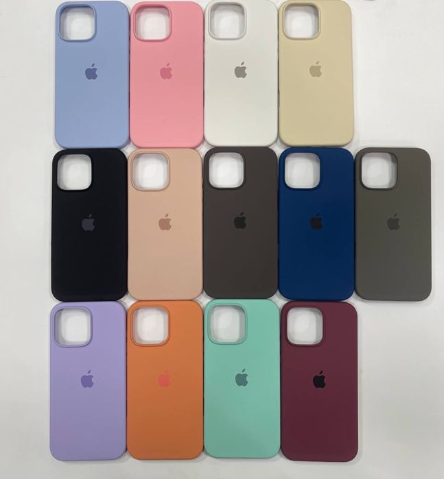 Силіконовий чохол на айфон silicone case iPhone 15 pro max /та інші 13