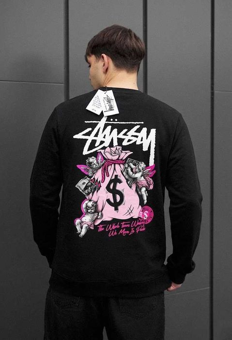 Черный Свитшот Stussy Fuzzy Dice