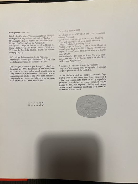 Portugal em Selos 1987 e 1988