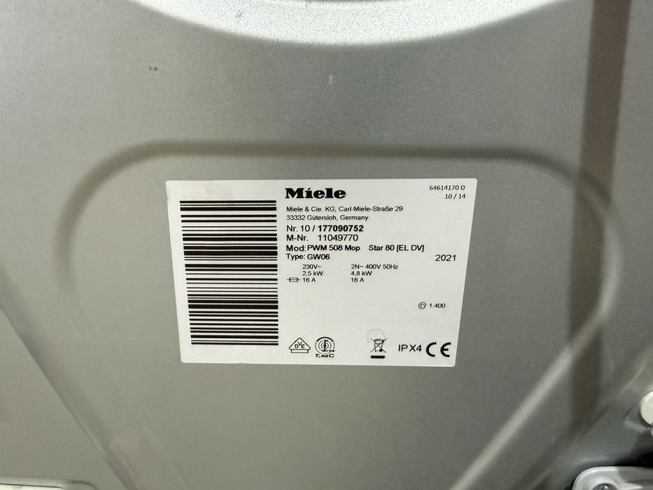 Пральна машина Miele PROFESSIONAL PWM 508 MOP Star  80