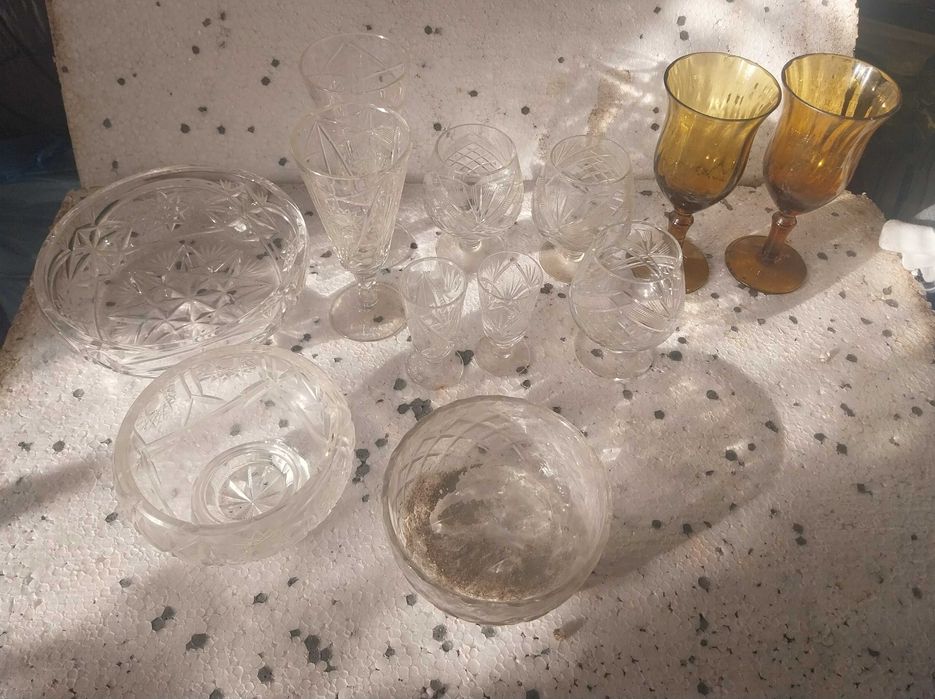 kryształy z prl u i inne zastawy