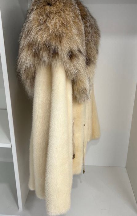 Норковая шуба с карбшоном кобра рысь