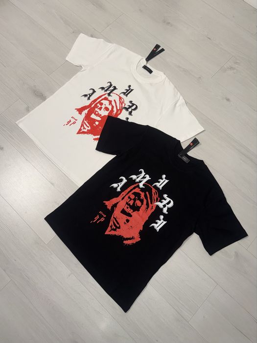 AMIRI WES LANG SOLAR KINGS T-shirt Black And White Size