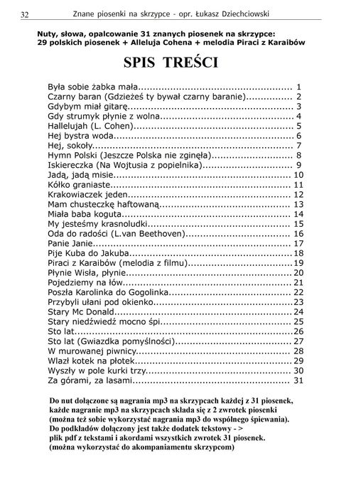 Nuty Kolędy na skrzypce - 24 kolędy, słowa, nagrania mp3, nowe, łatwe