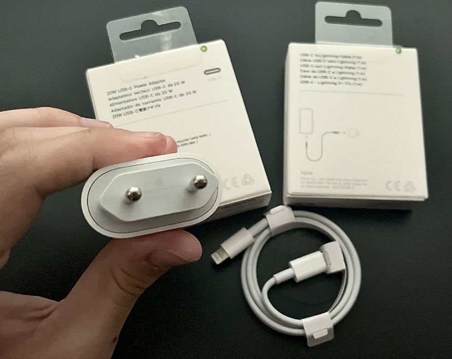 БЕЗКОШТОВНА ДОСТАВКА І APPLE | Шивдкий зарядний комплект для айфон блок Apple Power Adapter 20w + кабель Apple USB-C to Lighting 1 m