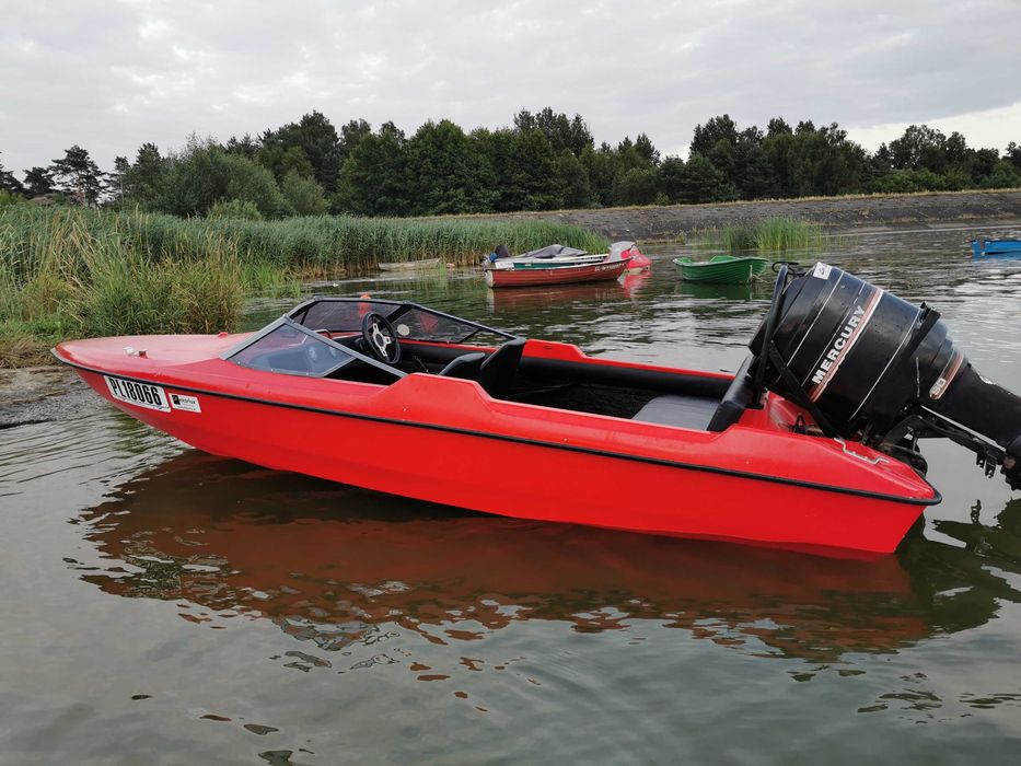 Motorówka Flechter po renowacji + Mercury 90 KM ZESTAW Łódka
