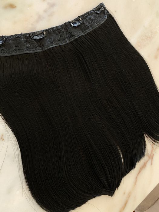 Extensões de cabelo sintético preto