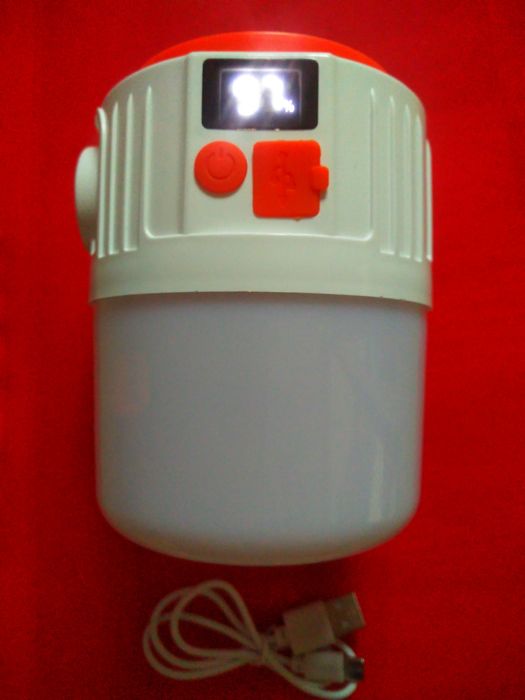 ‼️Є ОПТ‼️2400мАч Акумуляторна сонячна аварійна usb лампа +дісплей